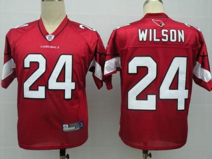 Arizona Cardinals 24 Wilson red NFL Jerseys