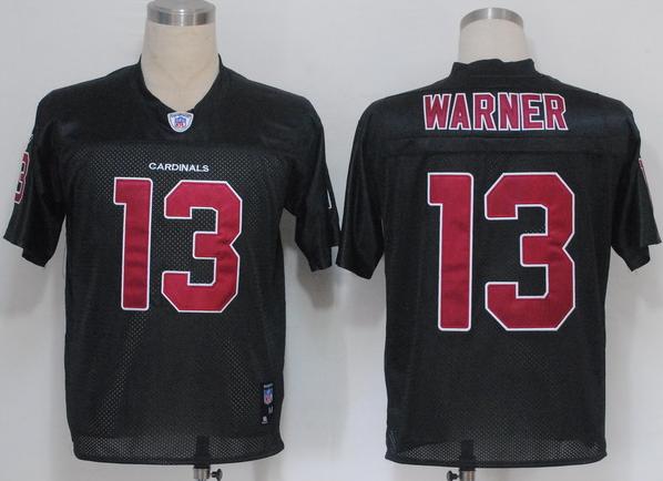 Cheap Arizona Cardinals 13 Warner Black NFL Jerseys For Sale