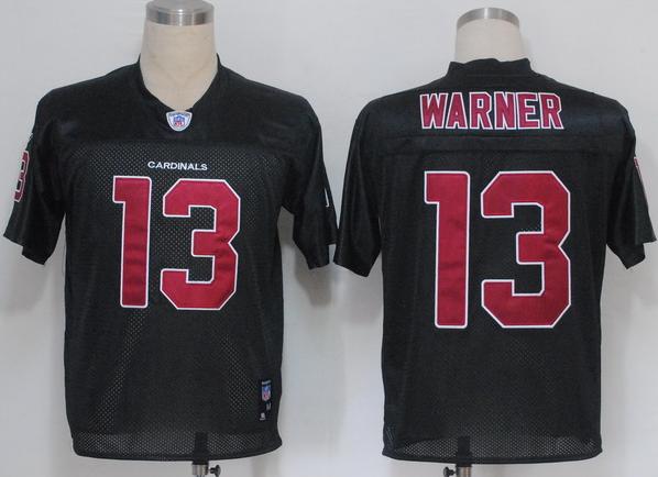 Arizona Cardinals 13 Warner Black NFL Jerseys