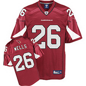 Arizona Cardinals 26 Chris Wells red jersys