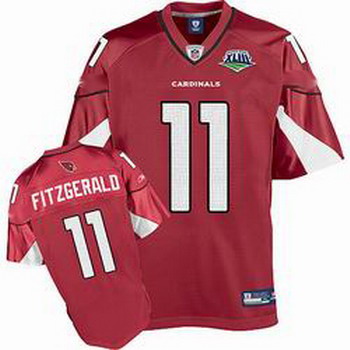 Cheap Arizona Cardinals Larry Fitzgerald Premier Super Bowl XLIII Team Color Jersey For Sale
