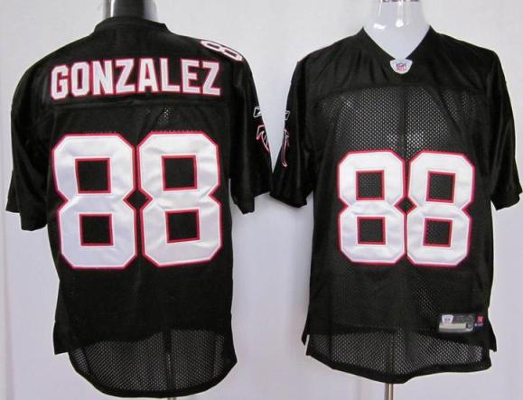 Atlanta Falcons 88 Tony Gonzalez Full Black NFL Jersey