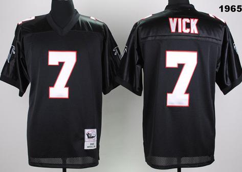 Atlanta Falcons 7 Michael Vick Black Throwback Jersey