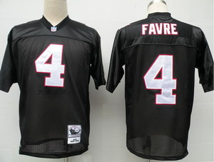 Atlanta Falcons 4 Brett Favre Black Jerseys