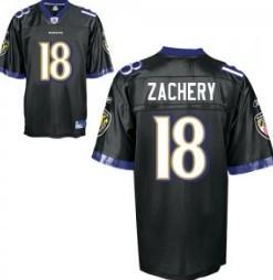 Baltimore Ravens 18 Terrell Zachery Black Jersey