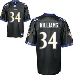 Cheap Baltimore Ravens 34 Ricky Williams Black Jersey For Sale