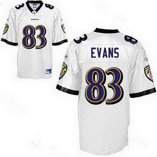Baltimore Ravens 83 Lee Evans White NFL Jersey