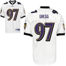 Cheap Baltimore Ravens 97 Kelly Gregg White NFL Jerseys For Sale