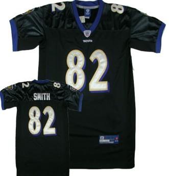 Baltimore Ravens 82 Smith Black NFL Jersey