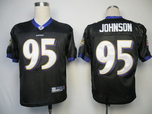 Baltimore Ravens 95 Jarret Johnson Black Jerseys