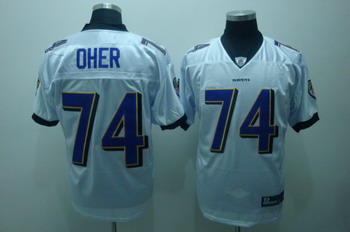 Cheap Baltimore Ravens 74 Oher White Jerseys For Sale