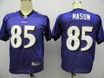 Baltimore Ravens 85 Derrick Mason Purple Jerseys