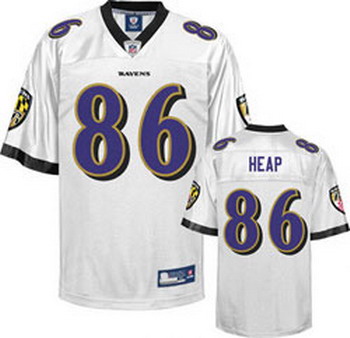 Baltimore Ravens 86 Todd Heap White Jerseys