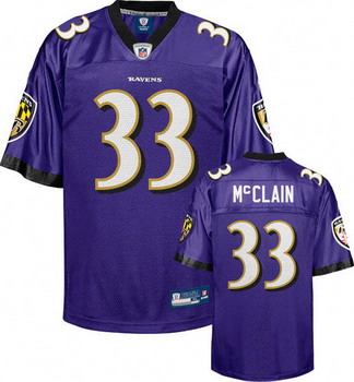 Baltimore Ravens 33 LeRon McClain Purple Jersey