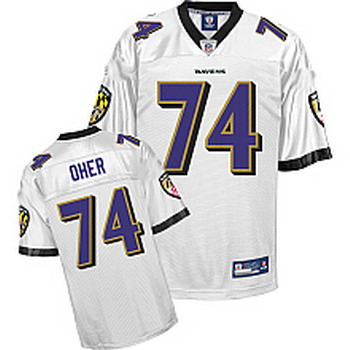 Cheap Baltimore Ravens Jersey 74 Michael Oher white color jerseys For Sale