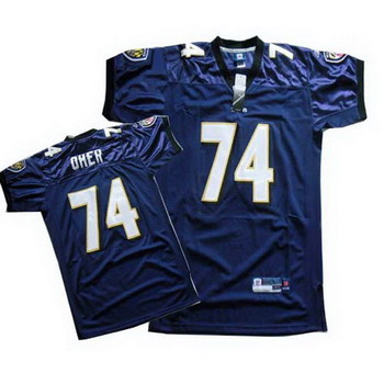 Baltimore Ravens 74 Michael Oher Purple Jerseys