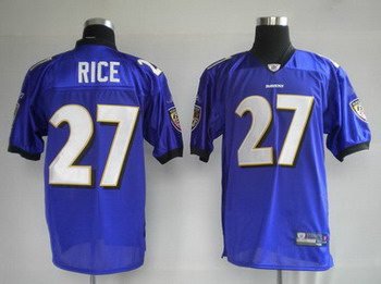 Cheap Baltimore Ravens 27 Rice Purple Jerseys For Sale