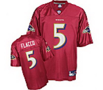 Cheap Baltimore Ravens 5 Joe Flacco red For Sale