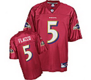 Baltimore Ravens 5 Joe Flacco red