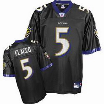 Cheap Baltimore Ravens 5 Joe Flacco Black For Sale