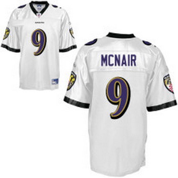 Cheap Baltimore Ravens 9 Steve McNair White For Sale