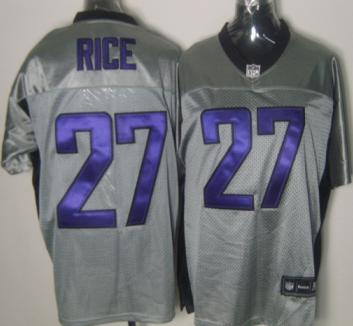 Cheap Baltimore Ravens 27 Ray Rice Gray Shadow Jerseys For Sale