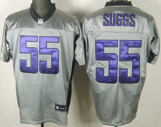Cheap Baltimore Ravens 55 Terrell Suggs Grey Shadow NFL Jersey For Sale