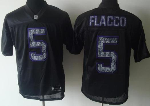 Cheap Baltimore Ravens 5 Joe Flacco Black United Sideline Jersey For Sale