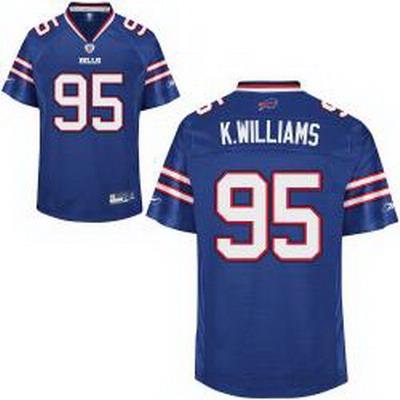 Cheap Buffalo Bills 95 K.Williaws Blue Jerseys For Sale