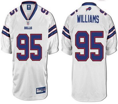 Cheap Buffalo Bills 95 K.Williams White NFL Jerseys For Sale