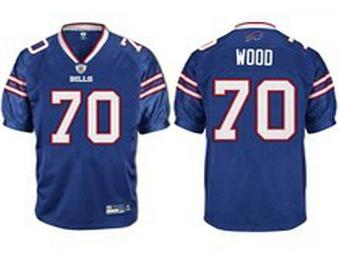 Buffalo Bills 70 Eric Wood Light Blue Jersey