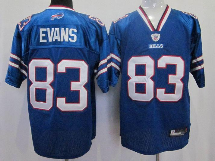 Buffalo Bills 83 Evans Blue Jersey