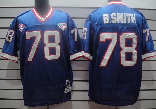Buffalo Bills 78 B.Smith Blue Throwback Jerseys