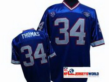 Buffalo Bills 34 Thurman Thomas Throwback blue Jersye