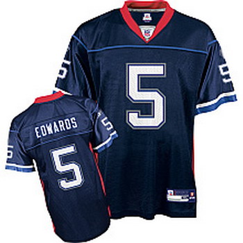 Buffalo Bills 5 Trent Edwards dark blue Jersey