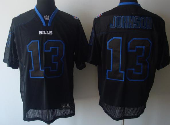 Cheap Buffalo Bills 13 Steve Johnson Black Champs Tackle Twill Jersey For Sale