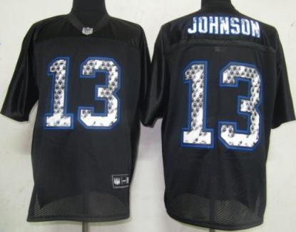 Cheap Buffalo Bills 13 Johnson Black United Sideline Jerseys For Sale