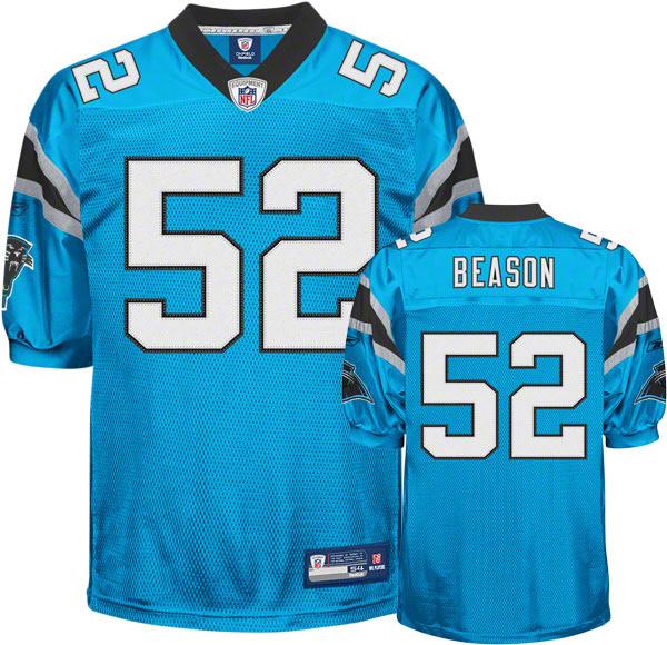 Carolina Panthers 52 Jon Beason Light Blue NFL Jersey