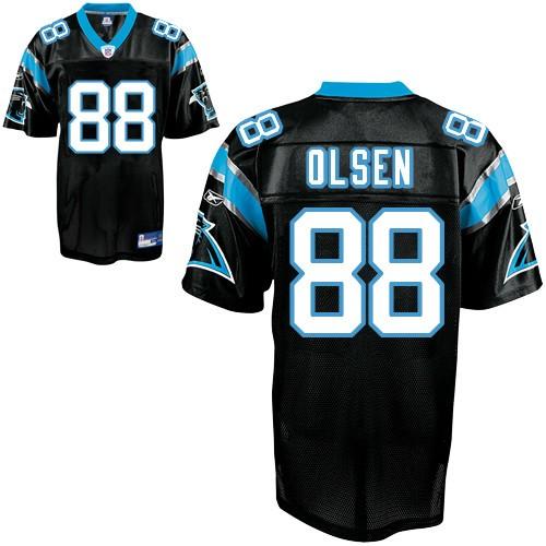 Cheap Carolina Panthers 88 Greg Olsen Black NFL Jersey For Sale