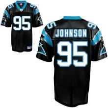 Cheap Carolina Panthers 95 Charles Johnson Black NFL Jerseys For Sale