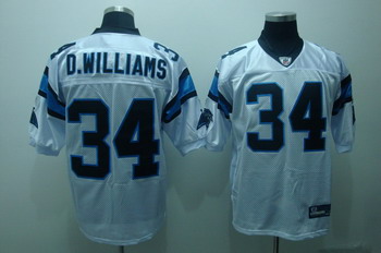 Carolina Panthers 34 D.Williams White Jerseys