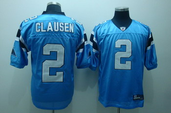 Carolina Panthers 2 Jimmy Clausen blue Jerseys