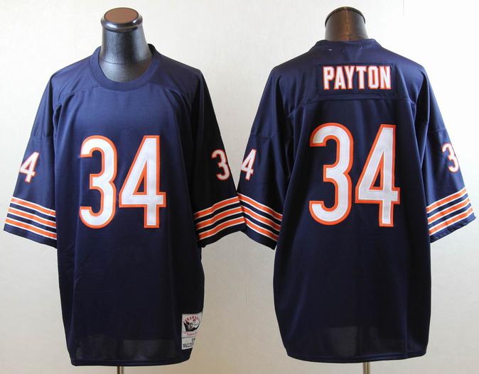 Chicago Bears 34 Walter Payton Blue Throwback NFL Jerseys