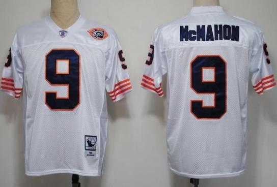 Chicago Bears 9 Mcmahon White(Big numbers)NFL Jerseys