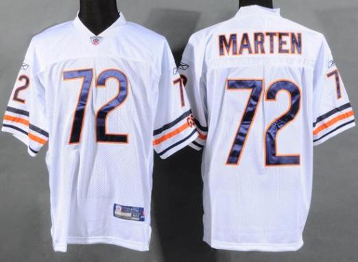 Chicago Bears 72 James Marten White NFL Jerseys
