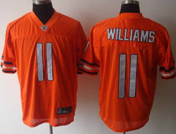 Chicago Bears 11 Roy Williams Orange NFL Jerseys