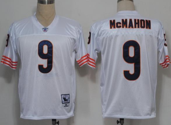 Cheap Chicago Bears 9 Mcmahon White(Small Numbers) NFL Jerseys For Sale