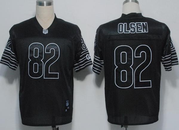 Cheap Chicago Bears 82 Greg Olsen Black NFL Jerseys For Sale