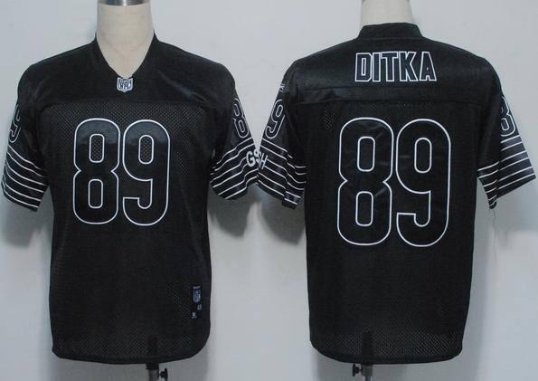 Chicago Bears 89 DITKA Black NFL Jerseys