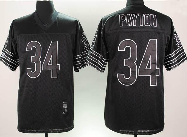 Chicago Bears 34 Payton Black NFL Jersey